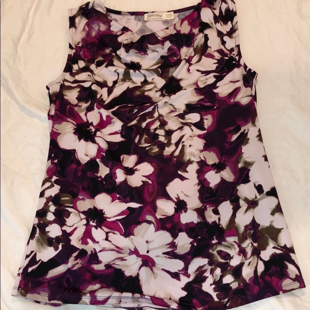 Faded Glory floral sleeveless blouse